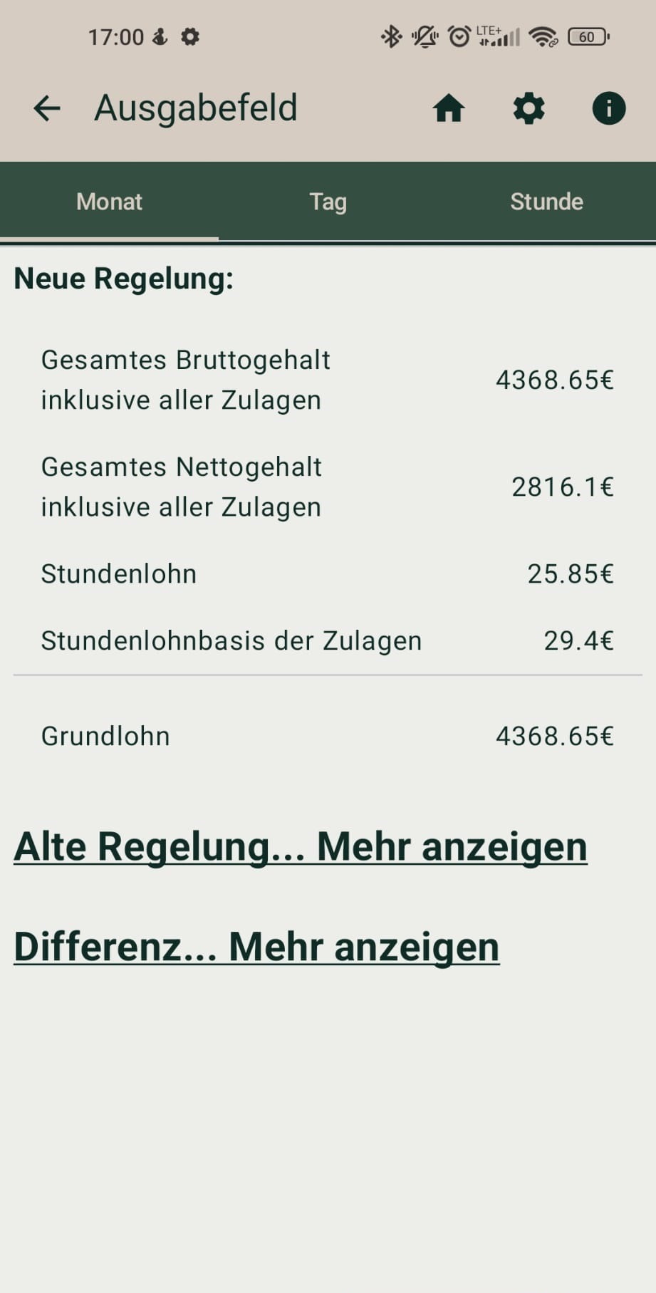 Ausgabefeld, Tv-n Nw Rechner